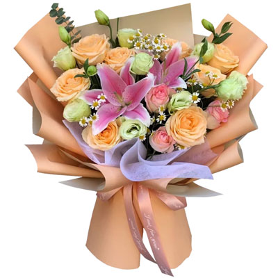 保定11朵玫瑰桔梗百合，陪你每个季节